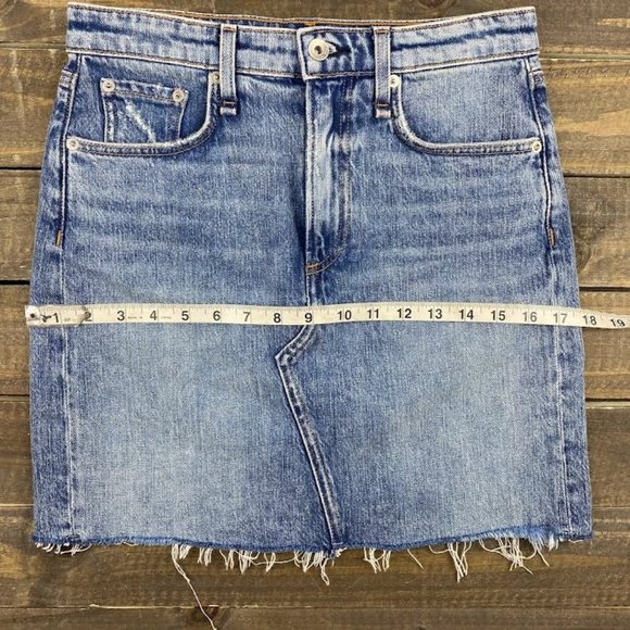 rag & bone NEW YORK Women's Blue Jean Denim Skirt Size 26 - Picture 7 of 9